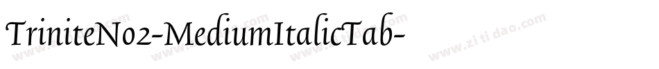 TriniteNo2-MediumItalicTab字体转换