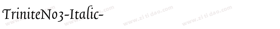 TriniteNo3-Italic字体转换
