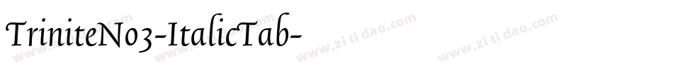 TriniteNo3-ItalicTab字体转换