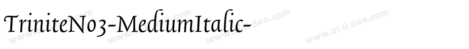 TriniteNo3-MediumItalic字体转换