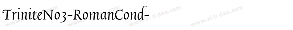TriniteNo3-RomanCond字体转换