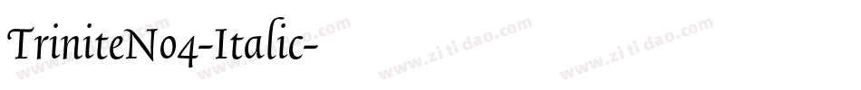 TriniteNo4-Italic字体转换