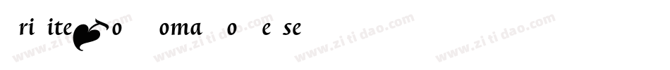 TriniteNo1-RomanCondensed字体转换