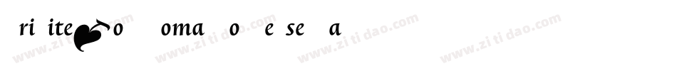 TriniteNo1-RomanCondensedTa字体转换