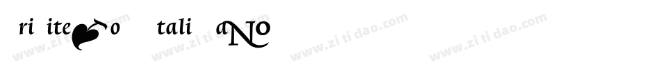TriniteNo2-ItalicTab字体转换