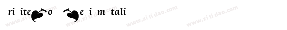 TriniteNo2-MediumItalic字体转换