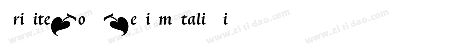 TriniteNo2-MediumItalicPi字体转换