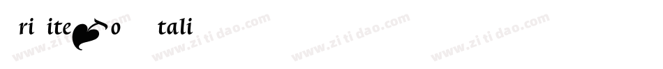 TriniteNo3-Italic字体转换