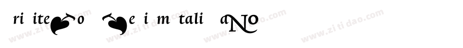 TriniteNo3-MediumItalicTab字体转换