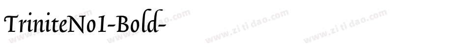 TriniteNo1-Bold字体转换