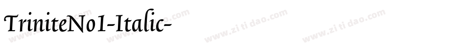 TriniteNo1-Italic字体转换