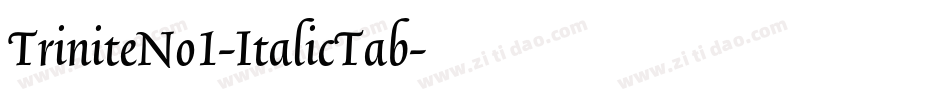 TriniteNo1-ItalicTab字体转换