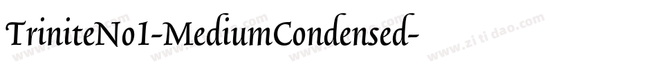 TriniteNo1-MediumCondensed字体转换