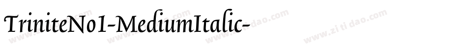 TriniteNo1-MediumItalic字体转换