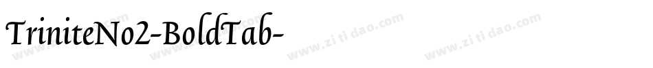 TriniteNo2-BoldTab字体转换
