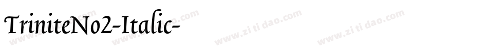 TriniteNo2-Italic字体转换