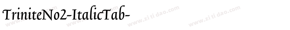 TriniteNo2-ItalicTab字体转换