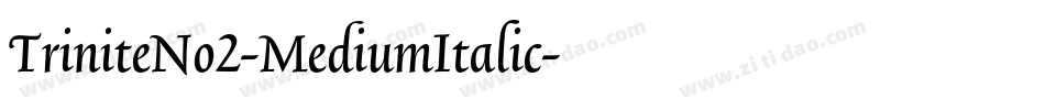 TriniteNo2-MediumItalic字体转换