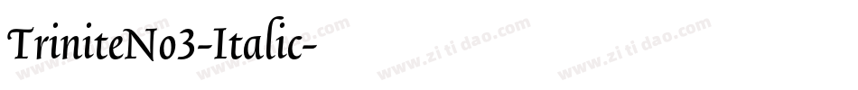 TriniteNo3-Italic字体转换