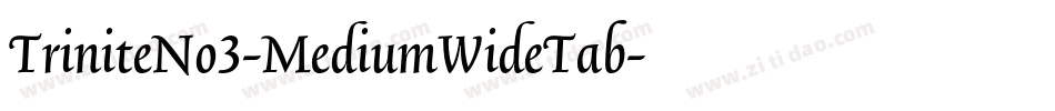 TriniteNo3-MediumWideTab字体转换