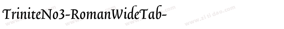 TriniteNo3-RomanWideTab字体转换