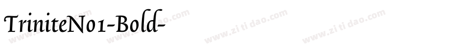 TriniteNo1-Bold字体转换