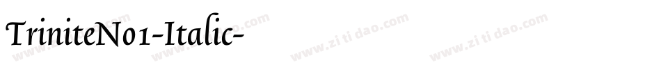 TriniteNo1-Italic字体转换
