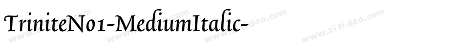 TriniteNo1-MediumItalic字体转换