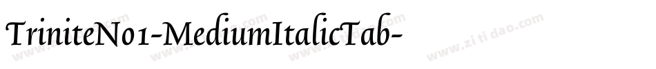 TriniteNo1-MediumItalicTab字体转换