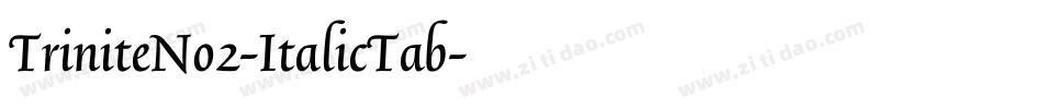 TriniteNo2-ItalicTab字体转换