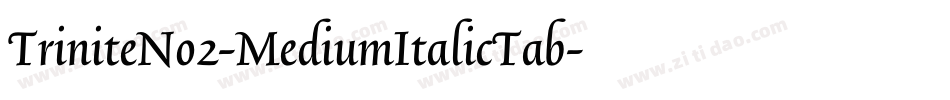 TriniteNo2-MediumItalicTab字体转换