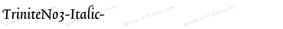 TriniteNo3-Italic字体转换
