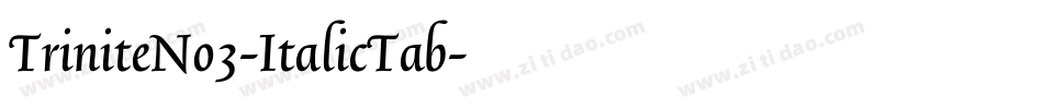 TriniteNo3-ItalicTab字体转换