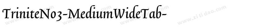 TriniteNo3-MediumWideTab字体转换