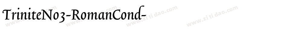 TriniteNo3-RomanCond字体转换