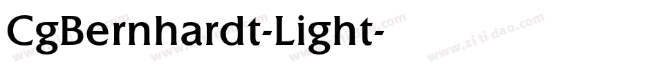 CgBernhardt-Light字体转换