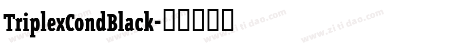 TriplexCondBlack字体转换