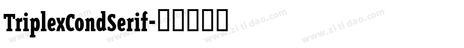 TriplexCondSerif字体转换