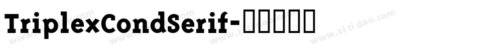 TriplexCondSerif字体转换
