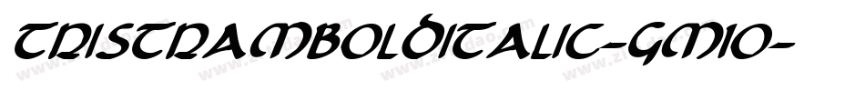 TristramBoldItalic-Gm1O字体转换