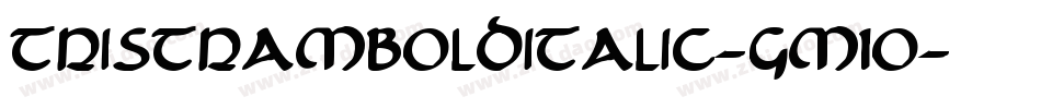 TristramBoldItalic-Gm1O字体转换