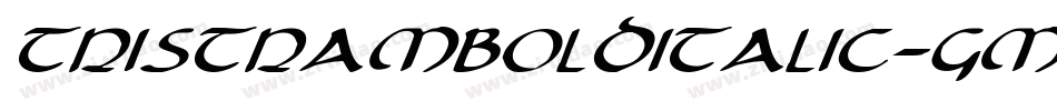 TristramBoldItalic-Gm1O字体转换