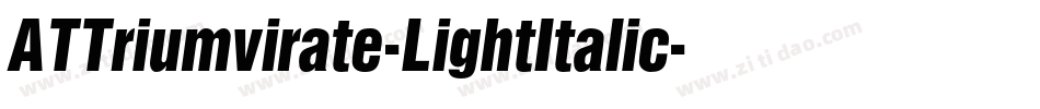 ATTriumvirate-LightItalic字体转换