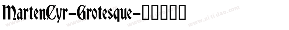 MartenCyr-Grotesque字体转换