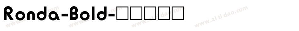 Ronda-Bold字体转换