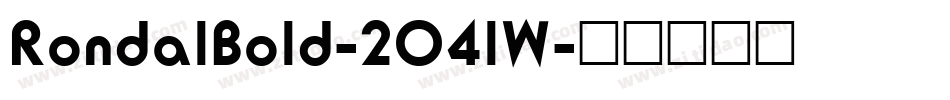 RondalBold-2O4lW字体转换