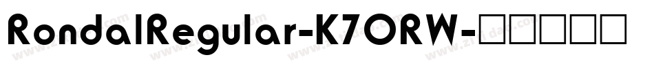 RondalRegular-K7ORW字体转换