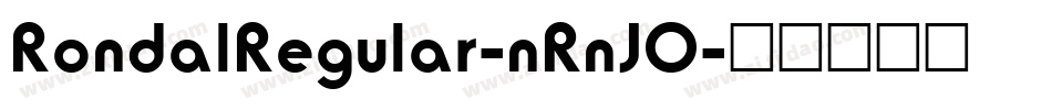 RondalRegular-nRnJO字体转换