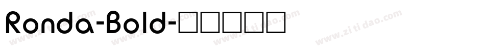 Ronda-Bold字体转换