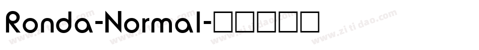 Ronda-Normal字体转换